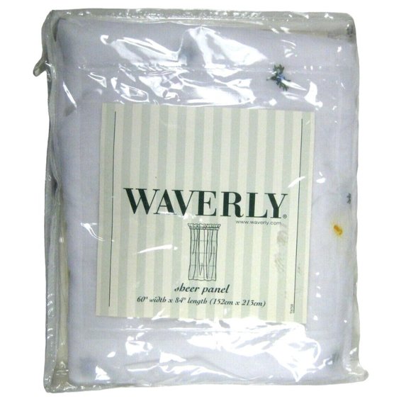 Waverley Curtains Shear Drapery Panel Single White 60 x 84 Inches Poly MARK BAG - Picture 2 of 7